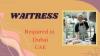 Waitress Required in Dubai