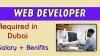 Web Developer Required in Dubai